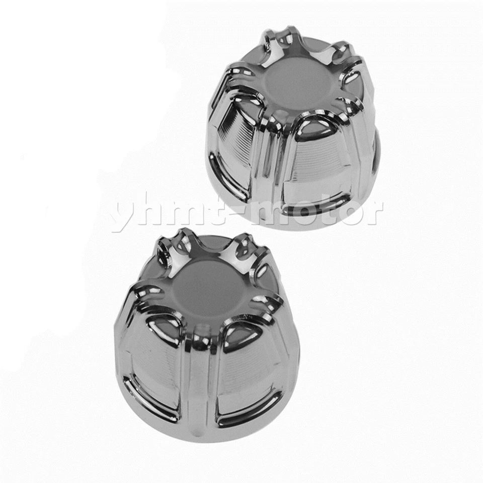 Chrome Front Axle Nut Cover Bolt Fit For Road King Glide Softail Sportster - Imagem 3 de 4