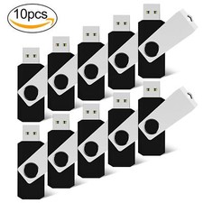 10 Pack 32GB Swivel Flash Drive Thumbdrive Pen Drive Rotating USB Memory Stick