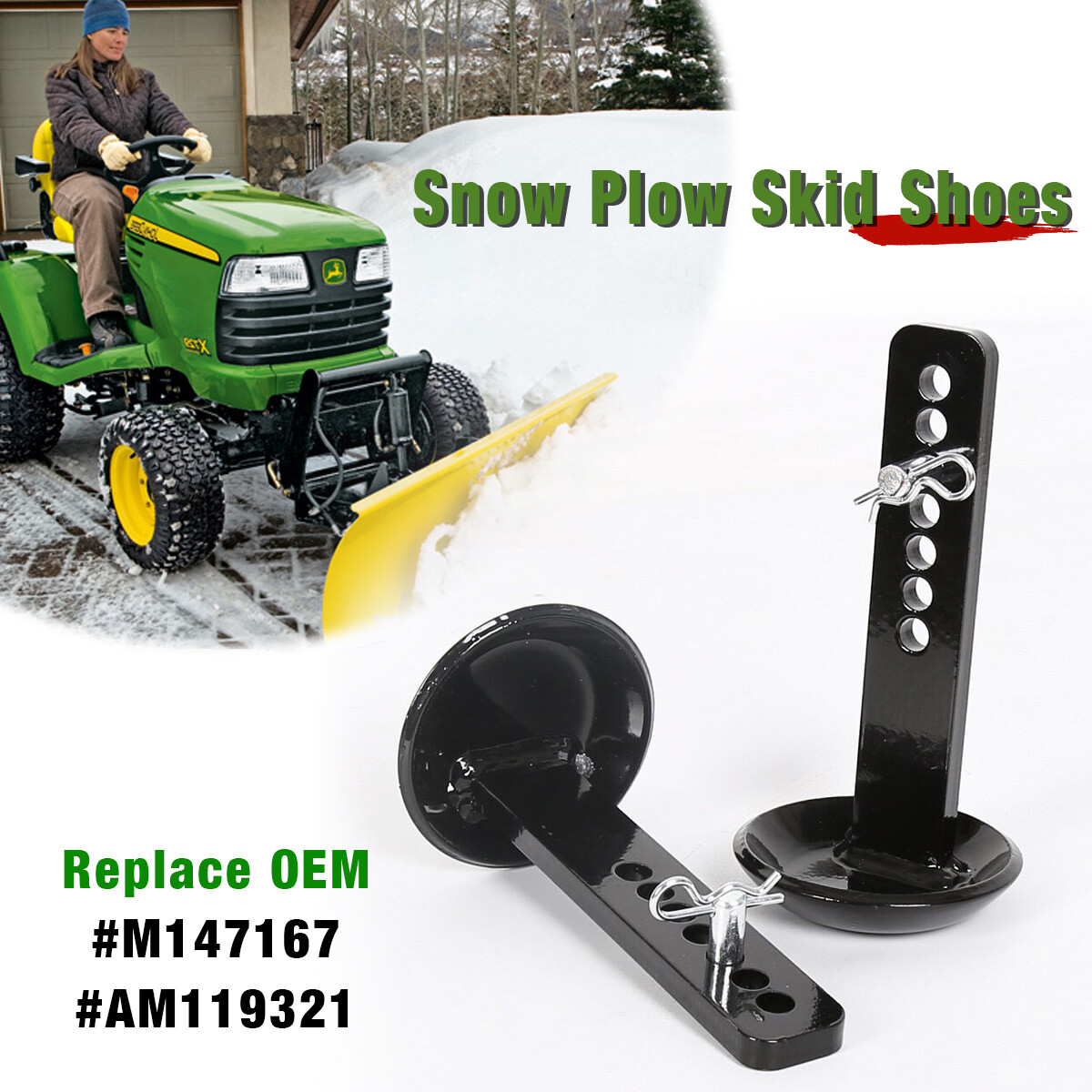 2-Pack Snow Plow Blade Protector Skids - Replacement Wear Bars For Plow Blades - View #4