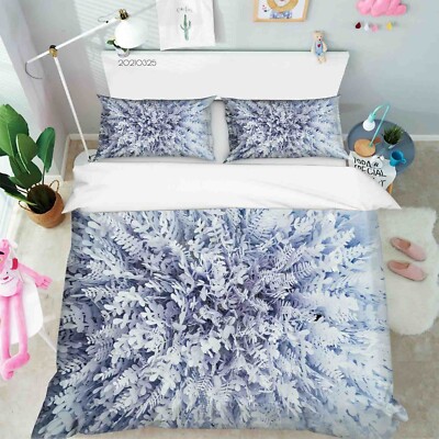 3D Leaves Plant Quilt Cover Set Bedding Sets Pillowcases Queen