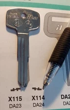 X114, DA24, DT22, DA7, DAT9R, Key Blanks Datsun, Nissan