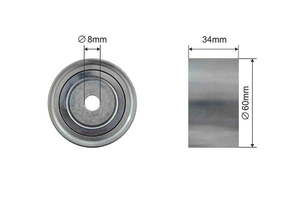 NTY Spannrolle Keilrippenriemen FÜR Suzuki Grand Vitara (Jt TE Td) 1.9 Ddis-image