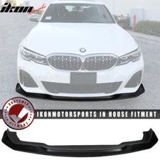 Fits 19-22 BMW 3 Series G20 M Sport IKON Style Front Bumper Lip PP Matte Black
