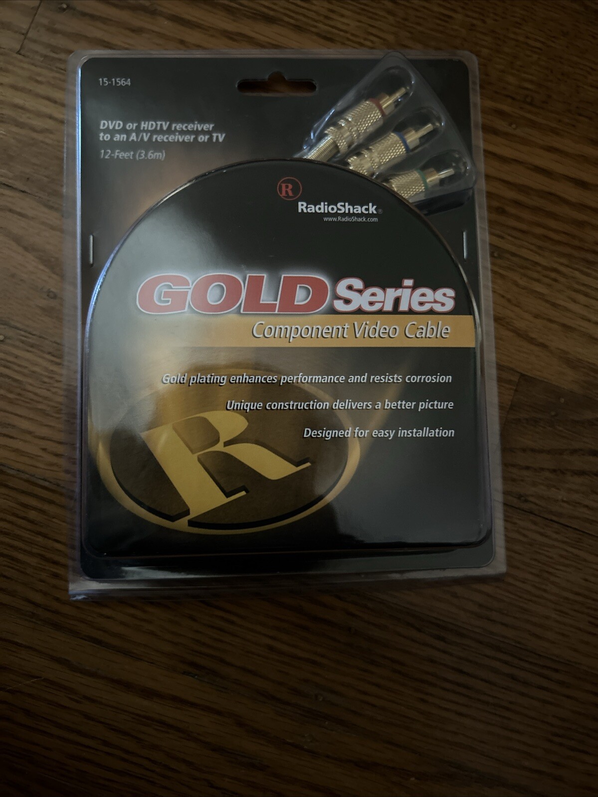 Radio Shack Gold Series Component Video Cable 12 feet Sealed New