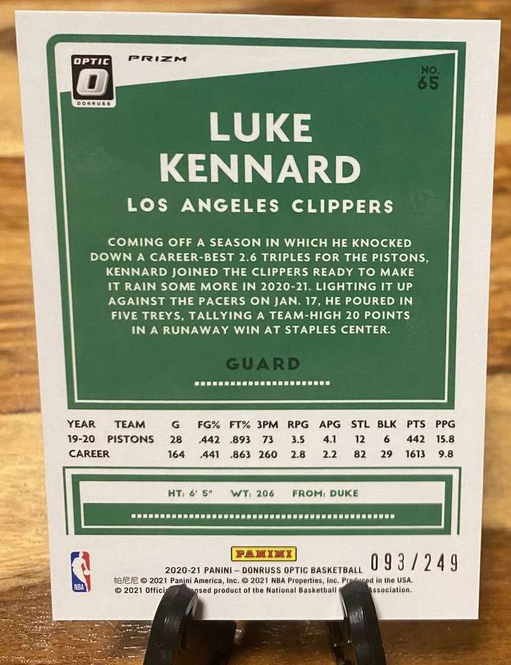 🔥9🔥2020-21 Luke Kennard Optic Premium Choice Prizm /249 Non RC Lot - Image 3 of 3