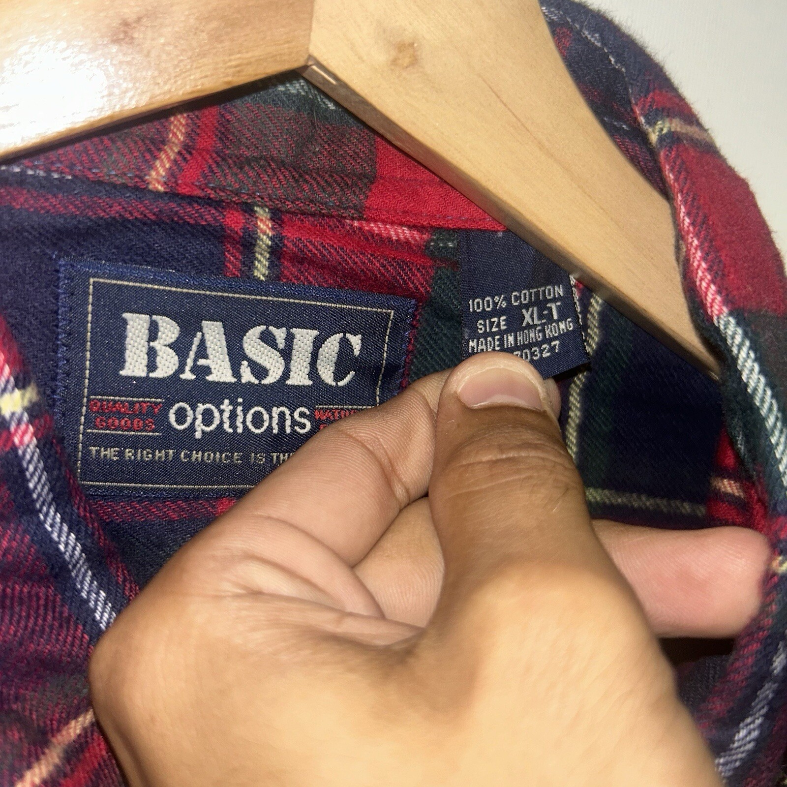 Vintage 1990’s Basic Options Button Uo Flannel Sh… - image 2