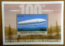VINTAGE CLASSICS - Congo 2001 - Zeppelin, Airships - Souvenir Sheet - MNH