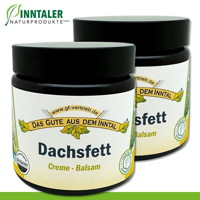 2 x 110 ml Dachsfett Creme Balsam Hautpflege Sport Inntaler Naturprodukte