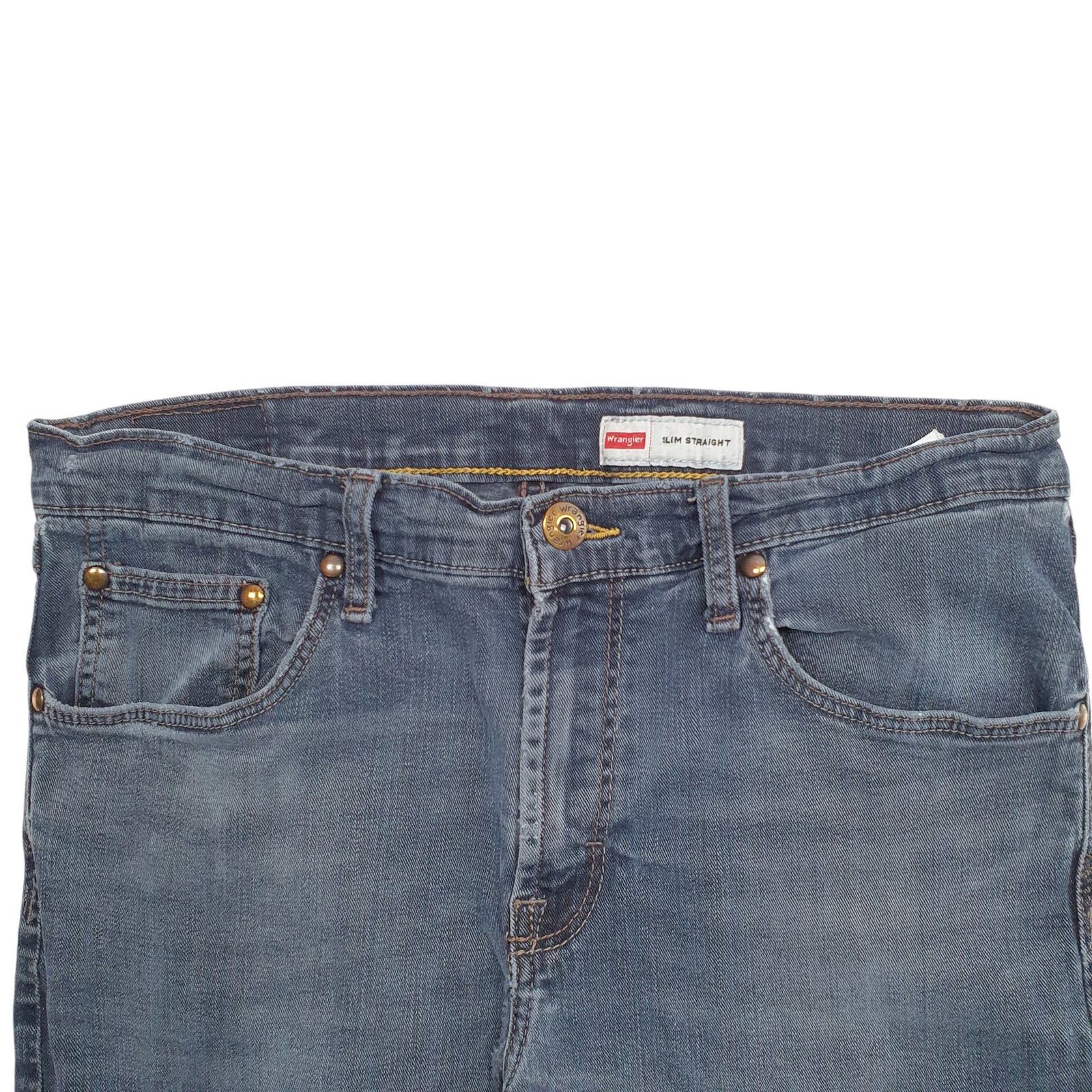 WRANGLER Slim Jeans Straight Fit Blue Denim Trousers Mens W32 L29 image 2