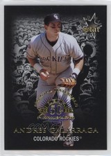 1998 Leaf Fractal Foundation Gold Star Materials Andres Galarraga (Plastic) fm0