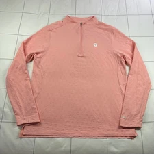 Coolibar Pullover Womens Medium Pink Orange Albatross Long Sleeve 1/2 Zip UPF50