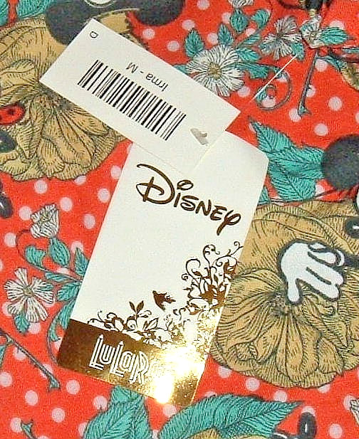 NWT LuLaRoe Disney Irma High-Low Minnie Mouse Floral Polka Dot Top Shirt Medium