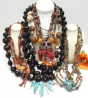 VINTAGE TO NOW BOHO THEMED FASHION /COSTUME JEWELRY NECKLACE LOT