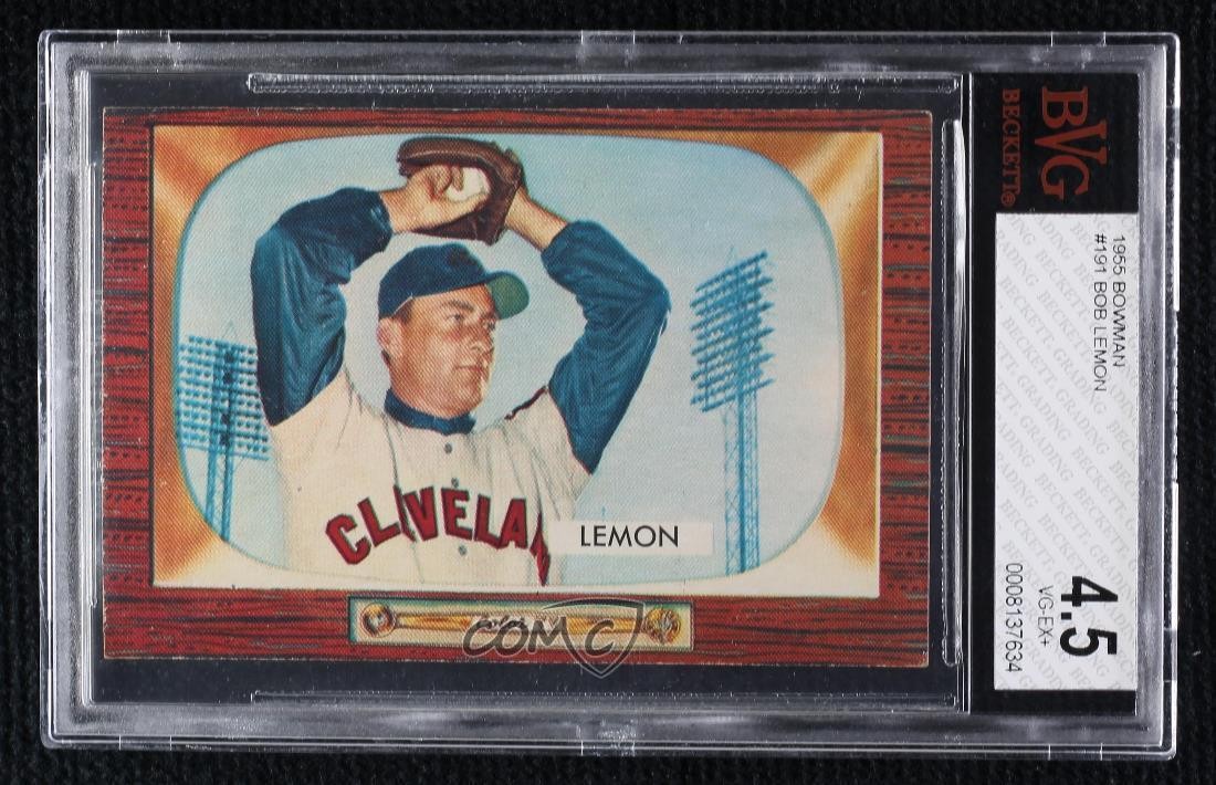 1955 Bowman Bob Lemon #191 BVG 4.5 HOF 04ky