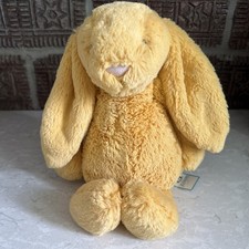 Jellycat Medium Original Bashful Sunshine Bunny NWT Yellow Retired