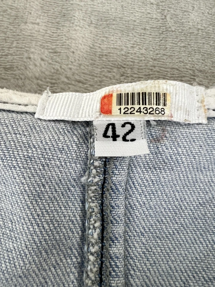 See By Chloe Denim Dress Womens 42 Blue Poetic Cutout Midi Button Italy Pockets - Image 4 of 4