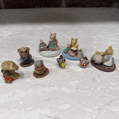 Forest Friends Moustershire Lot Mini Mice Hallmark Trinket Shelf Vintage Tiny