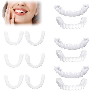 LINXINS 3 Paar Veneers Zähne Falsche Zähne Set Clip in Veneers Zähne Fake