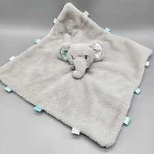 Kellytoy Gray Elephant Lovey Security Blanket Rattle Plush Tags Polka Dot Ears