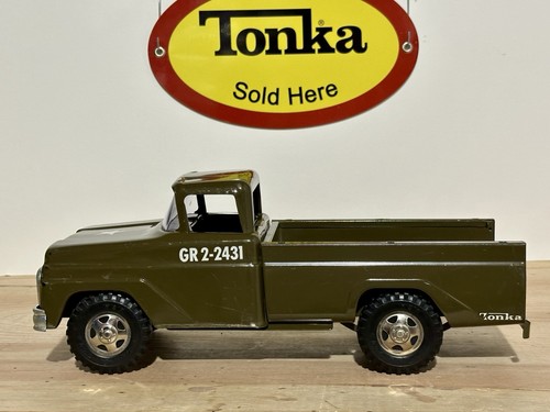 Tonka Military Pick-Up Truck 1963/1964 Army Green GR2-2431 Fantastic Shape - Picture 3 of 8