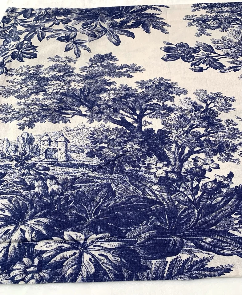 Almohada Pottery Barn 1 azul naturaleza farsa estándar usada Foto 2 de 4