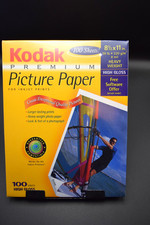 Kodak Premium Picture Paper For InkJet Printers 100 Sheets 8 1/2 x 11 High Gloss