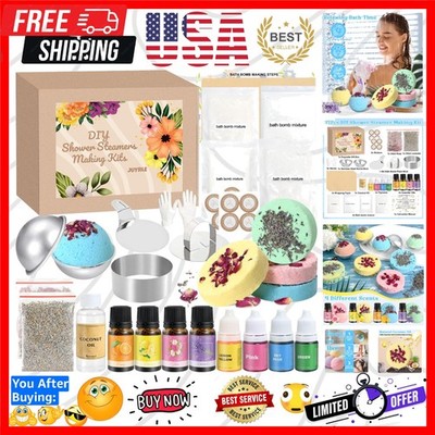 Bath Bomb Making Kit- 49Pcs DIY Bath Bomb Kit for Aldult, Make Your Own Showe...