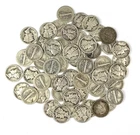 1916-1945 Mercury 90% Silver Dime Roll 50 Coin Estate Lot $5.00 FV + Bonus!