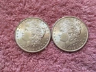 MORGAN SILVER DOLLAR COINS.  LOT OF 2 UNC.  PRE. 1921 LOT # 30