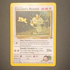 Pokémon Giovanni's Meowth Gym Challenge Uncommon 43/132 40 HP 2000 on eBay