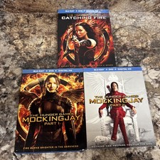 Lot of 3 The Hunger Games Catching Fire Mockingjay Part 1 2 Blu-ray Movies