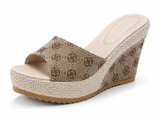 Women's Wedge Slide Sandals Open Toe Platform Slippers Casual Summer Shoes