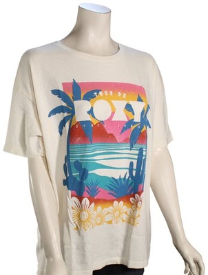Roxy Tour De Roxy Women's T-Shirt - Egret - New
