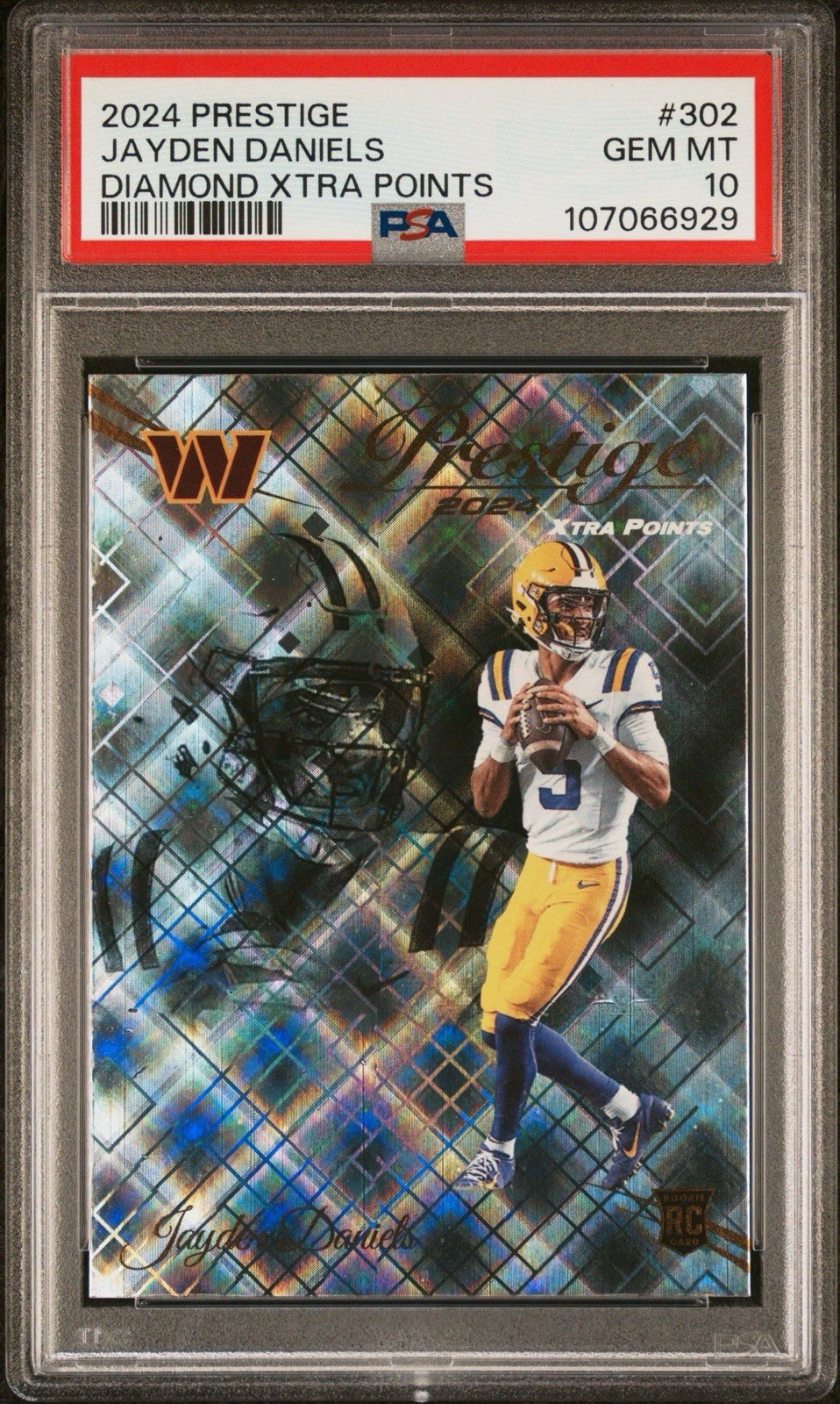 JAYDEN DANIELS #302 - 2024 Panini Prestige - Xtra Points Diamond PSA 10 (RC)