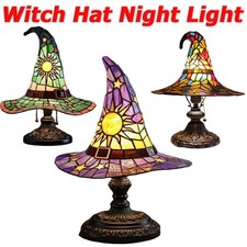 New Witch Hat Night Light Bedsides Lamp Resin Table Lamp Nightstands Light 2025