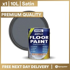 Bedec Premium Acrylic Anti-Slip Floor Paint Easy Clean Battleship Grey 10L