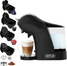 Cafetera de cápsulas, 5 en 1, 19 bares, multi-cápsulas para Nespresso/Dolce