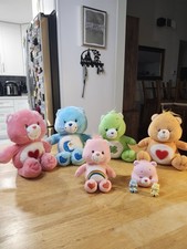 HUGE CARE BEARS Stuffed Plush Vintage  Modern Mixed Lot Of 8