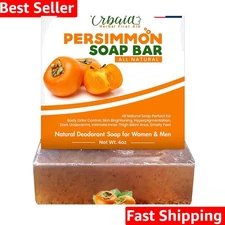Persimmon Soap Bar for Body Odor Control – Purifying Deodorizing Body Wash wi...