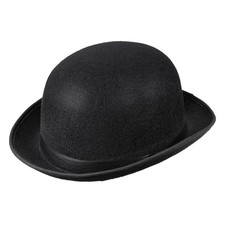 Boland Adult Black Bowler Hat Victorian Style Derby Chaplin Hat Magician Steampu
