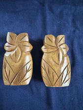Wooden Pineapple Salt and Pepper Shakers