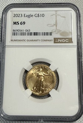 2023 $10 Gold Eagle NGC MS69 1/4 oz American Gold Coin