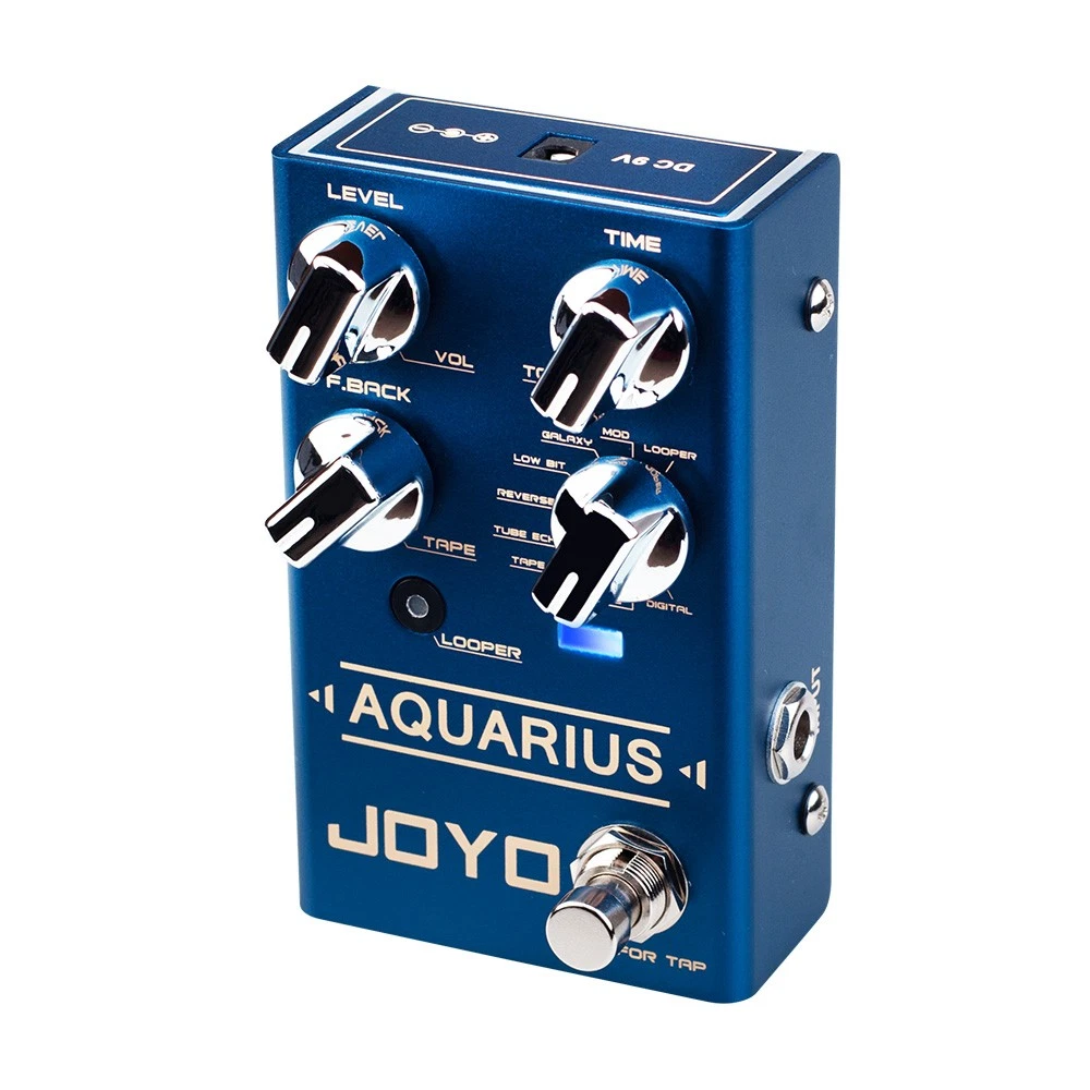 JOYO Digital Delay Pedal 8 Digital Delay Effects with Looper for Electric Guitar