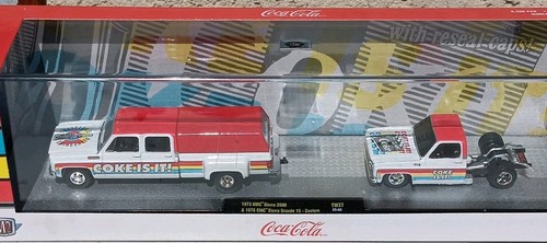 M2 1/64 Hauler 1973 GMC Sierra 3500 & 1976 Sierra Grande 15 TW-37 Neu in OVP - Bild 4 von 8