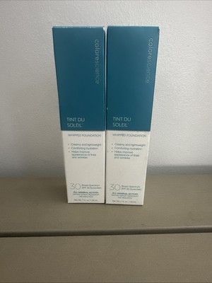 Lot Of 2 Colorescience Tint Du Soleil 1 oz Light Whipped Foundation SPF 30 NIB