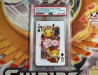 Pokemon 2016 Playing Cards Maiko Pikachu & Okuge Pikachu Queen Of Spades PSA 10