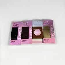 GIMME Bounce Back Hair Bands for Fine Hair, 48 Ct 4x12 , Black/Brown/Beige/Red