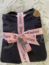 juicy couture black rhinestone dot pajama set size Small S NWT