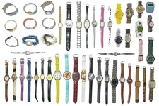 HUGE Lot of 50 Women's & Men's Quartz Watches Untested AS-IS For Parts or Repair