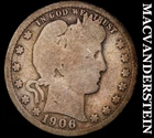 1906-O Silver Barber Quarter - Scarce  Better Date  No Reserve  #i7604